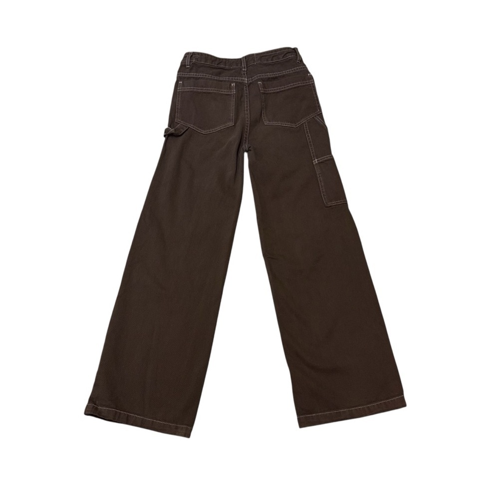 Don't call me Jennyfer Women's Size 00/27 Flare Cargo Jeans Embroidered Patches - Picture 5 of 6